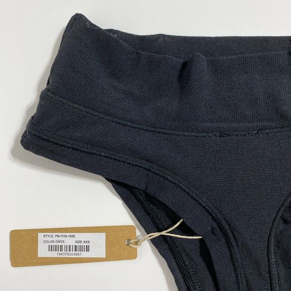 SKIMS Fits Everybody Thong Panty Panties Women's XXS 2XS Onyx Black Sexy NEW - Picture 6 of 10